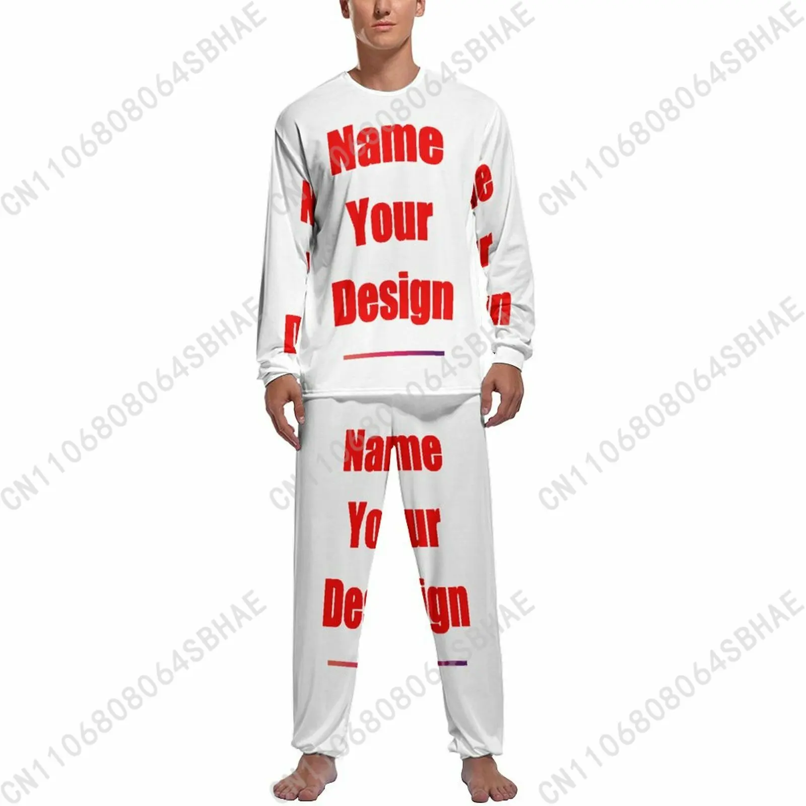 

Custom Pattern Men Women Pajama Set Sleepwear Mens Womens Soft Breathable Loungewear Personalized PJs Gift