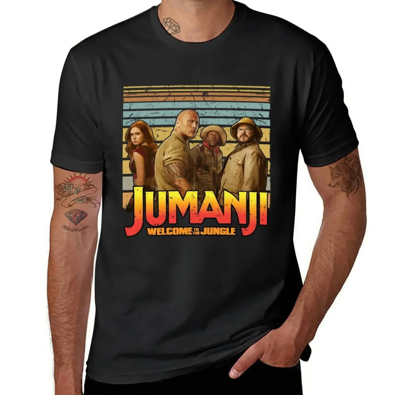 

Мужская Винтажная Футболка Jumanji, большие размеры