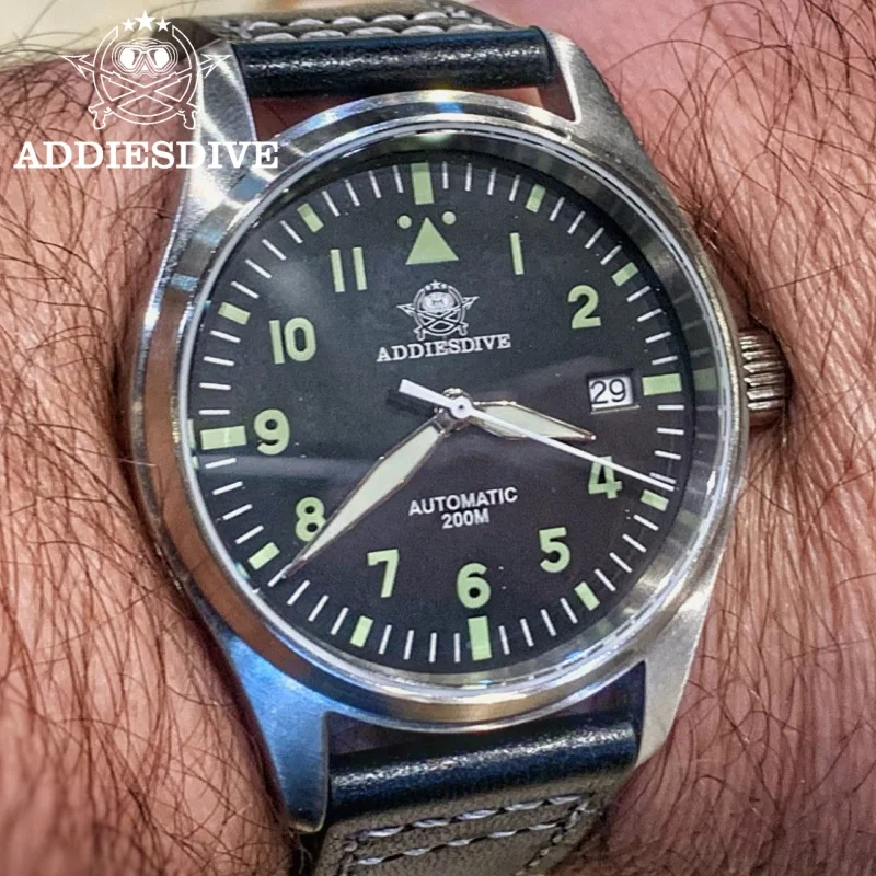 ADDIESDIVE Hot Sale Automatic Mechanical Diver Watch C3 Super Luminous Men's Watches Divers Sapphire Crystal 200m Watch NH35