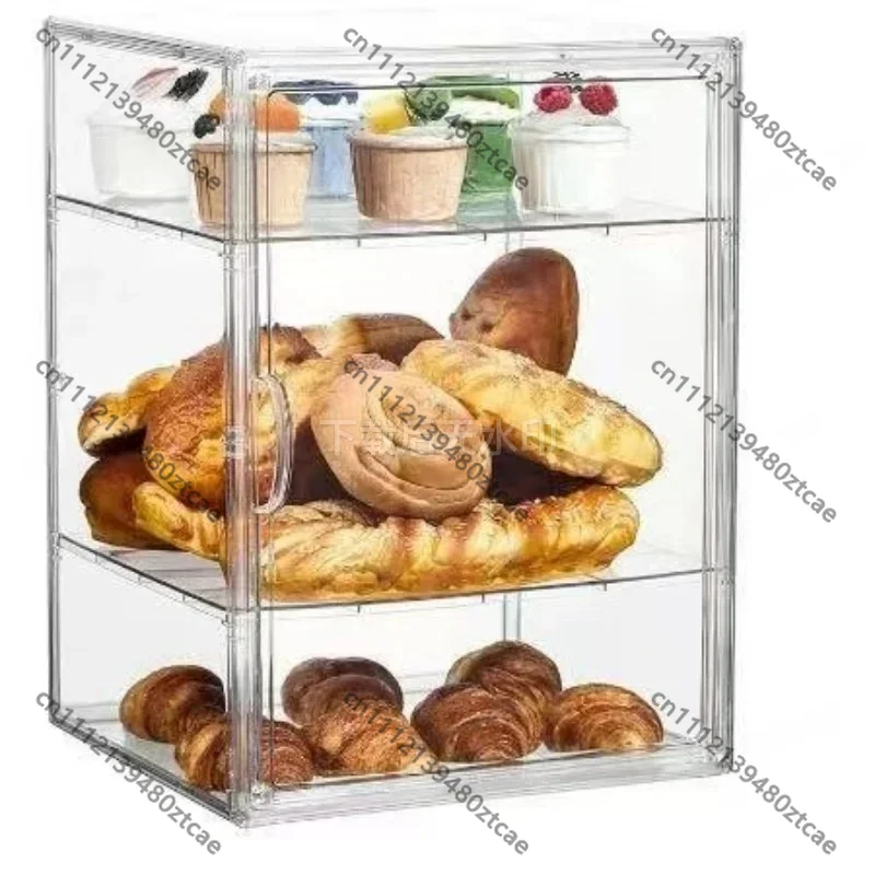 Acrylic Transparent Bakery Pastry Display Cabinet Bread Storage Box Cake Rack Food Display Stand for Baking Shop