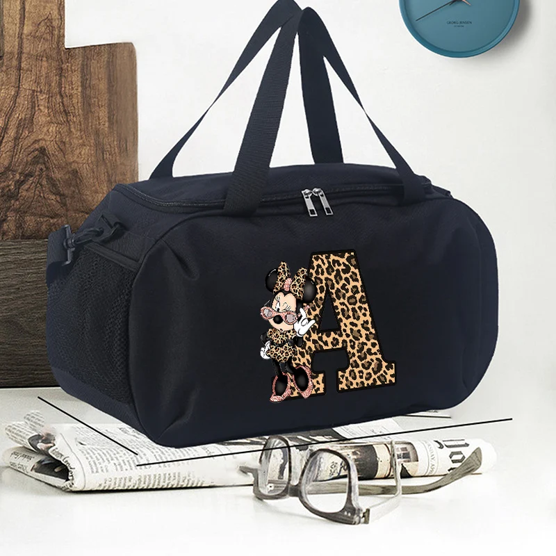 Disney Minnie mickey Mouse Gym Sport Bag Letter Designer Fitness Handbag cartoon Travel Bag for Women Men Storage Bags  Shoulder