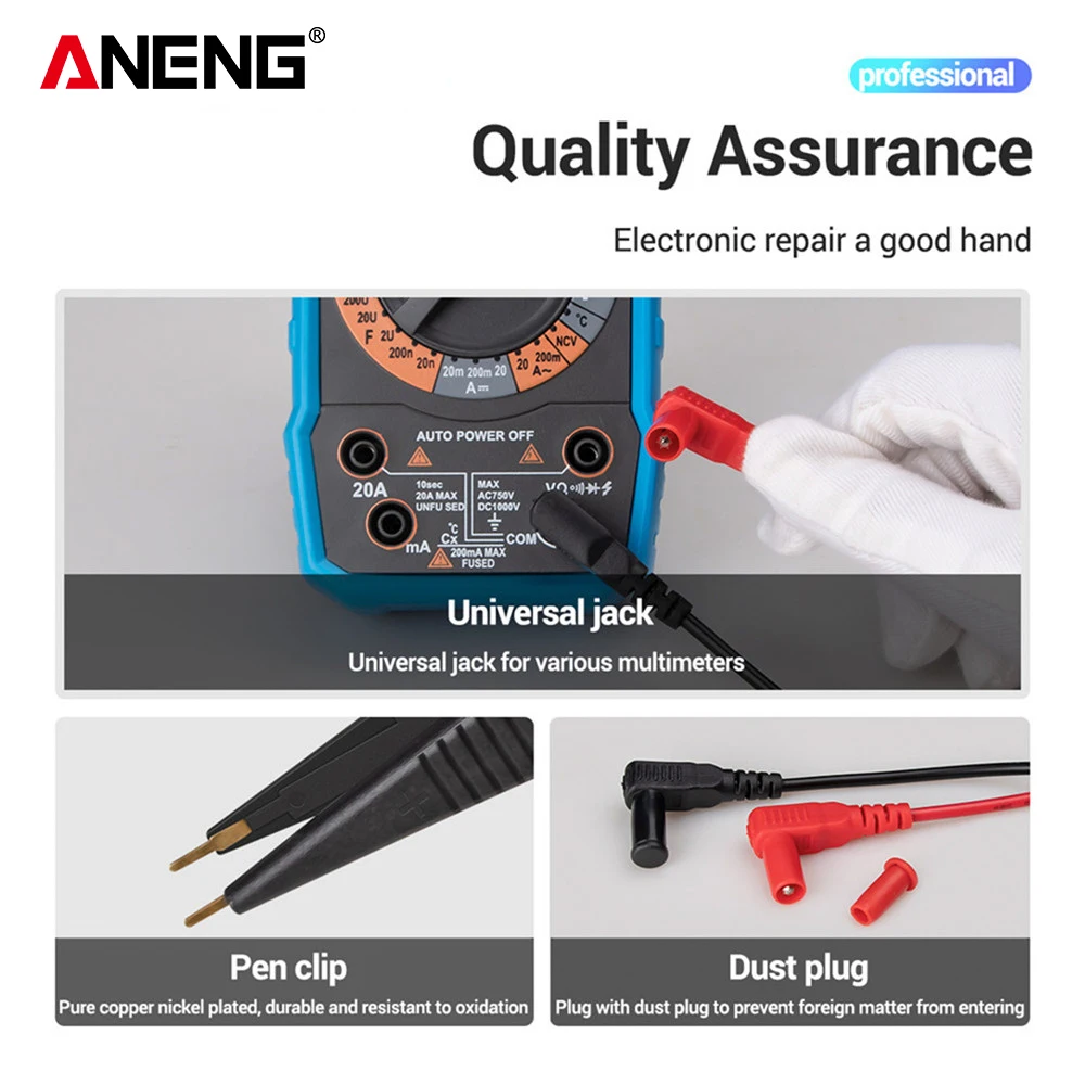 ANENG Universal Capacitor Clip LCR Test Clip Capacitor Resistance Detector Line Capacitance Test Leads SMD Test Tools