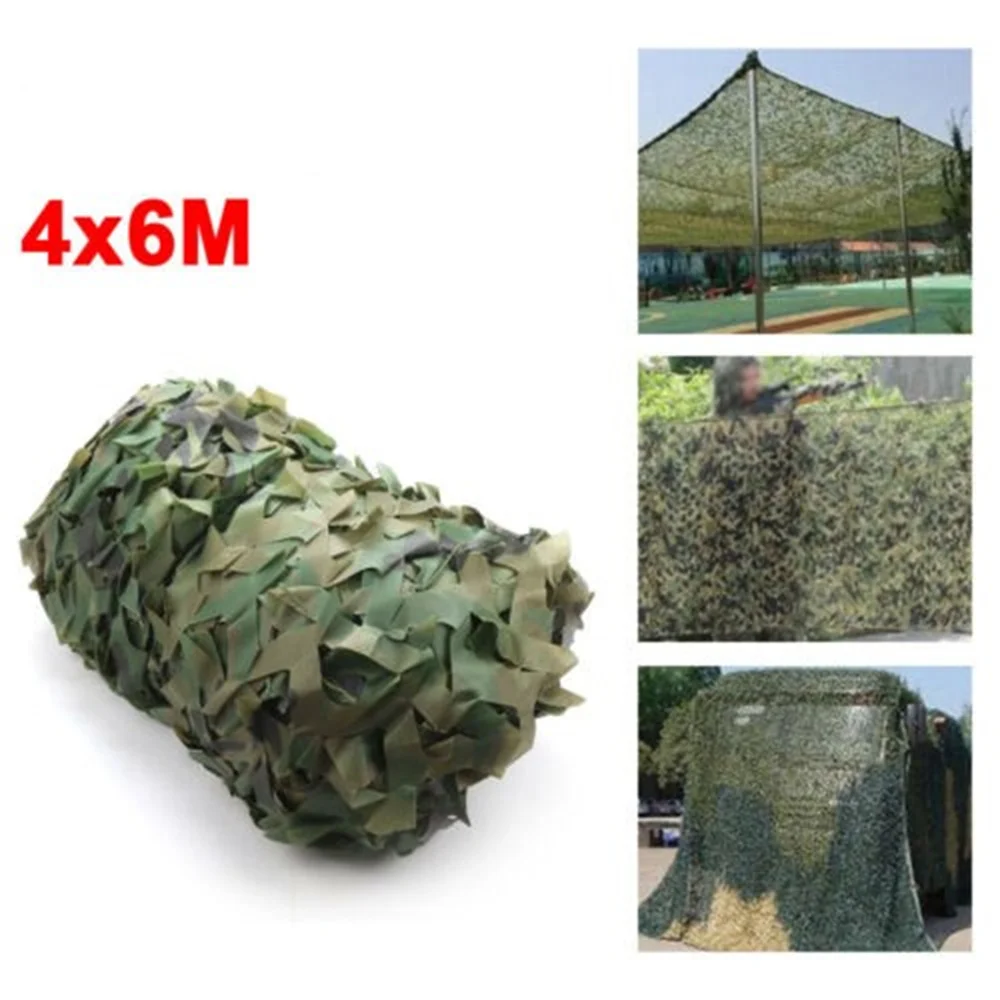 4X6M Camping Sun Shelter Hunting Military Camouflage Nets Woodland Army training Camo Netting Car Covers Tent Shade Outdoor