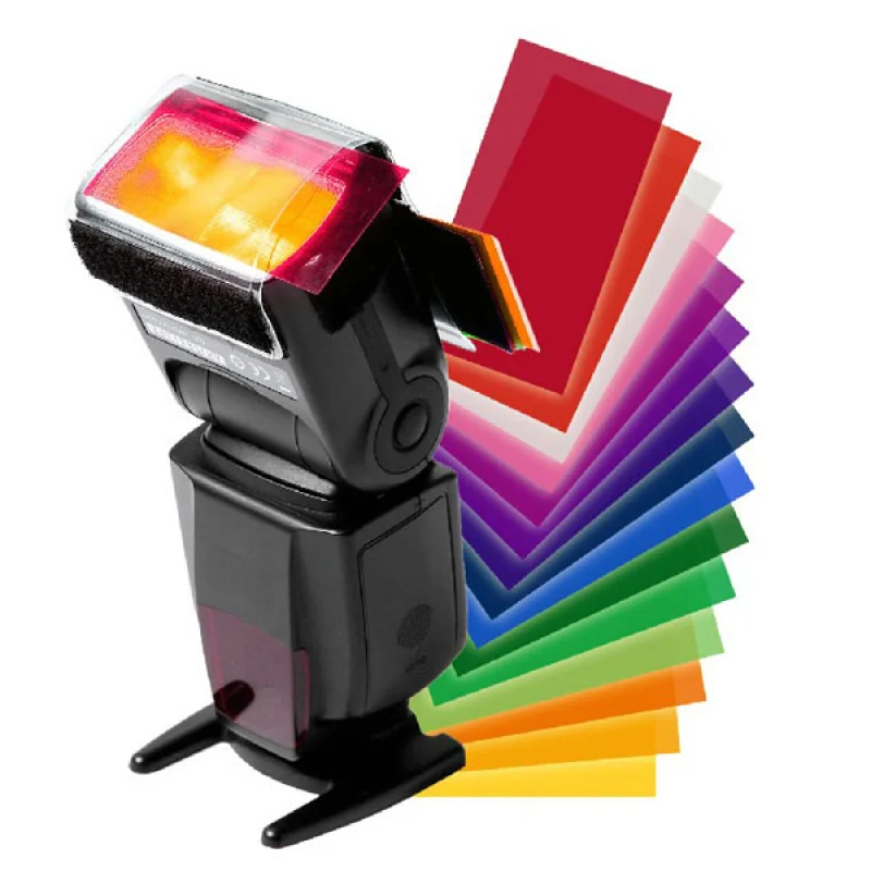 

Universal MK910 Color Temp Film Flash Lamp Filter Set 12Colors
