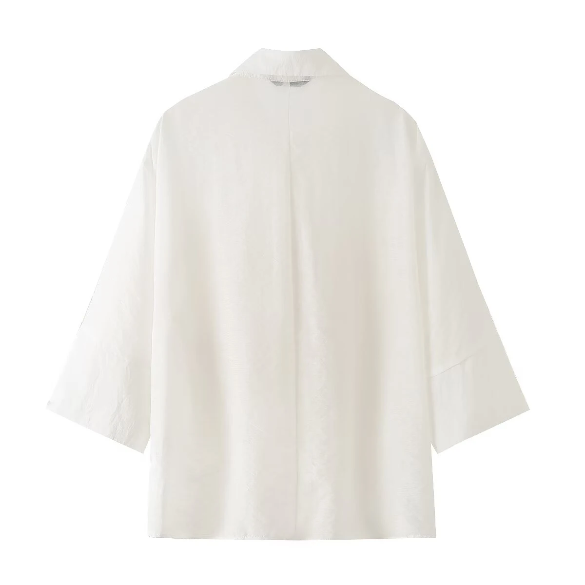European and American style women's summer new style fashionable temperament trend lapel relief floral drape texture shirt