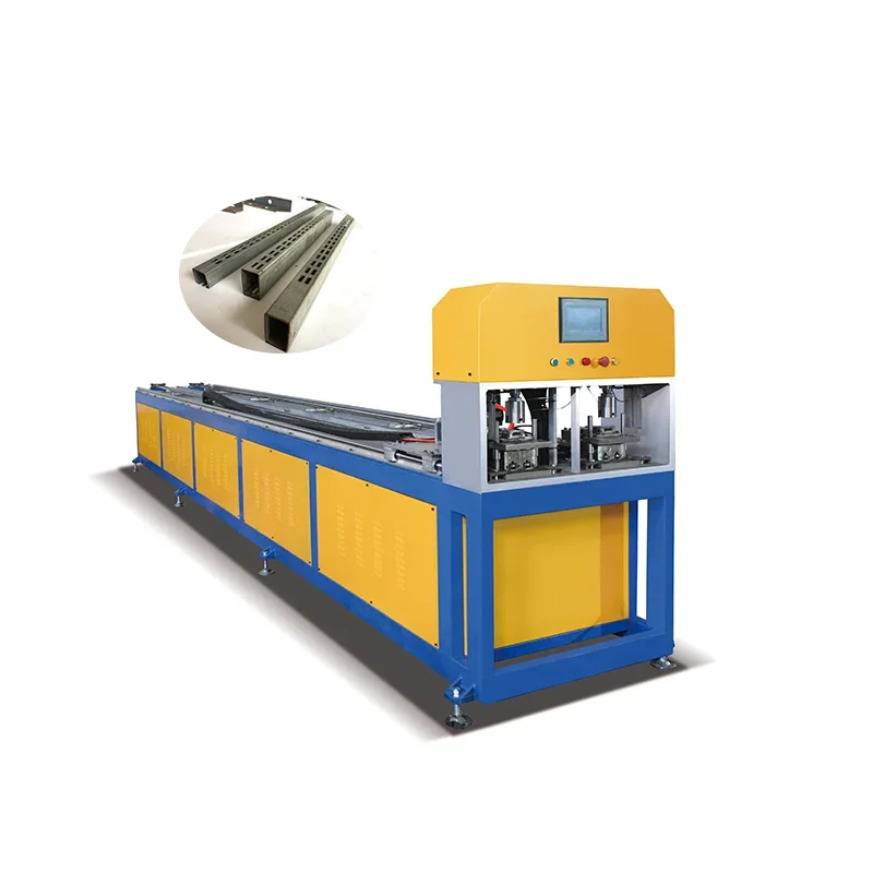 China Hydraulic Round Square Pipe double line processing Punching Press Automatic CNC Tube Hole Pipe Punching Machine