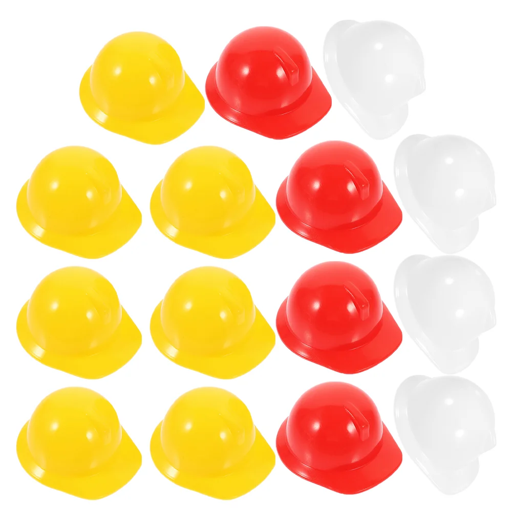 30 Pcs Mini Cap Helmets Pet Baby Plastic Safety Miniature Construction Hat