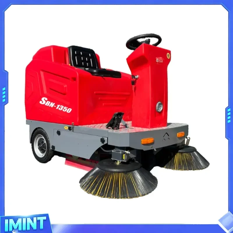 Industrial Electric Push Burnishing Floor Sweeper Cleaning Machine SUNBON 48V 1100W 1 Year Warranty Small Vehicle Road Floor
