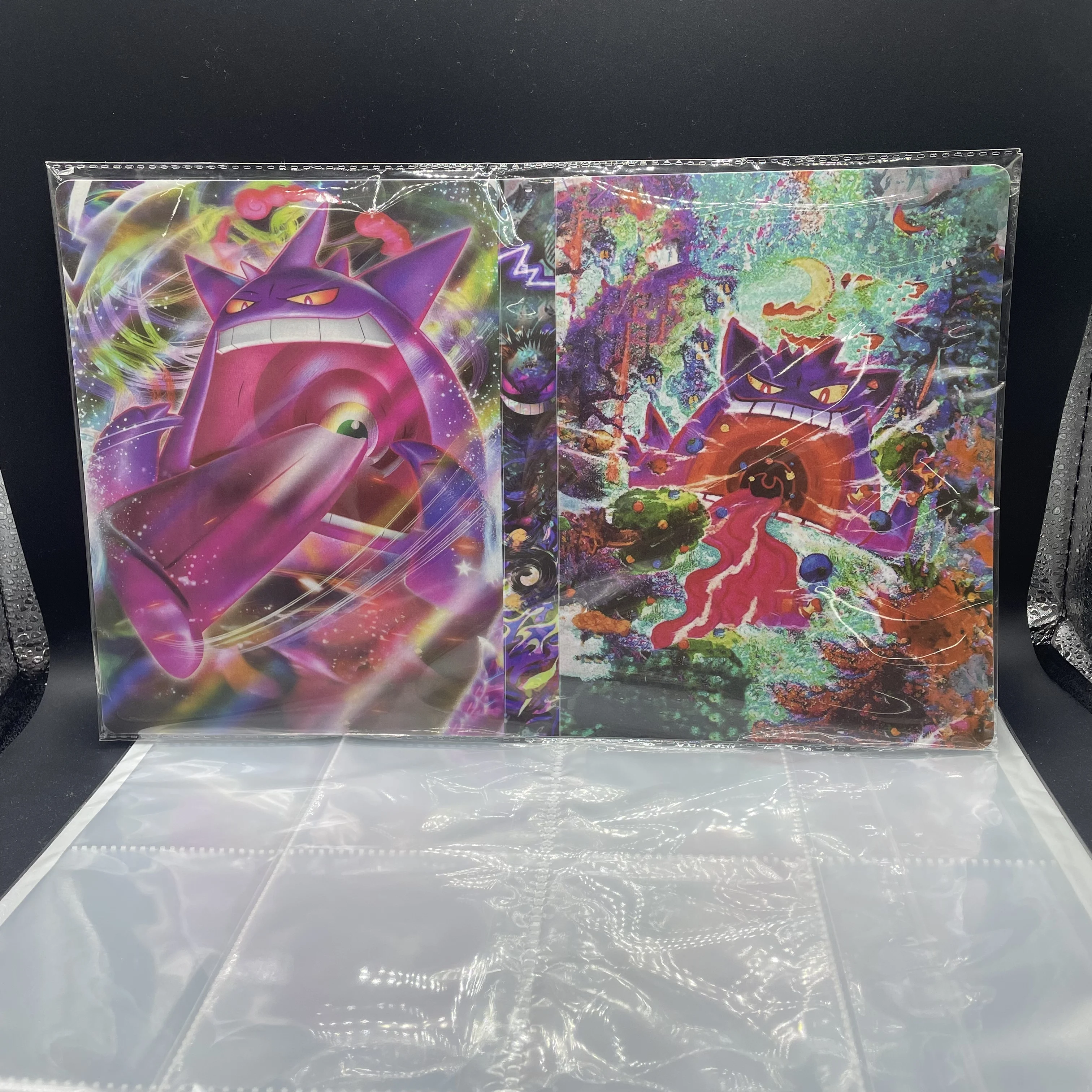 PTCG Gengar Ex Collectible Card Album 4 Compartments Can Hold 240 Pcs Card Matte Touch Shell A Gift for Trading Card Collectors