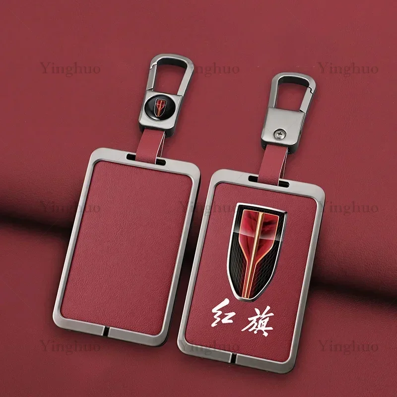 Premium Zinc Alloy Smart Card Key Case for Hongqi Red Flag HS7 H9 HS5 H7 E-HS3 Car Key Shell Protector Holder Fob Accessories - view 4