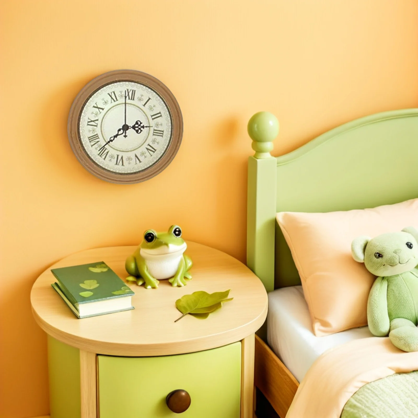 3 stuks retro wandklok decoratieve Romeinse cijfers hangende klok voor poppenhuismeubilair mini-scèneopstelling realistische huissimulatie