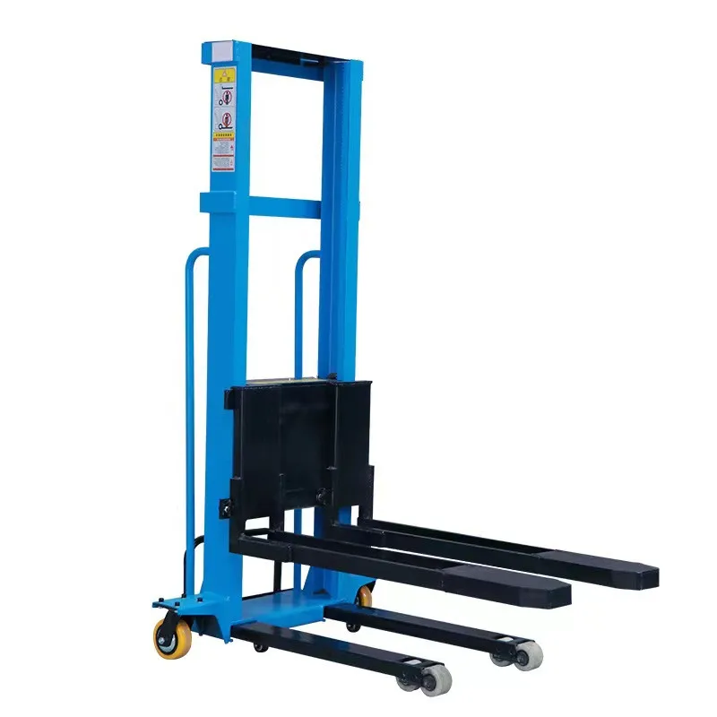 Self-loading forklift stacker and remote control