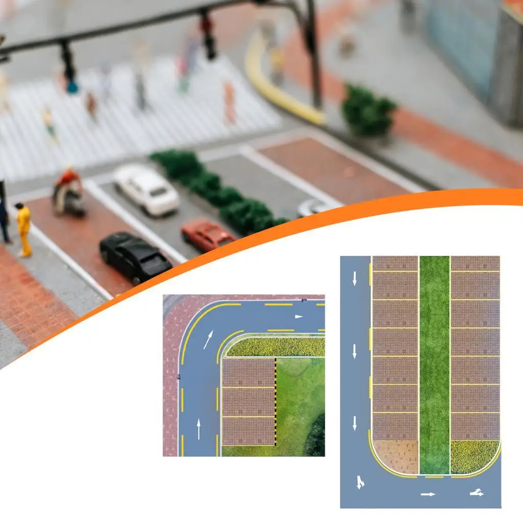 Adesivo de Estacionamento 1:64 com Layout de Demonstração Realista Multifuncional: Exibição de Carros em Escala 1:64