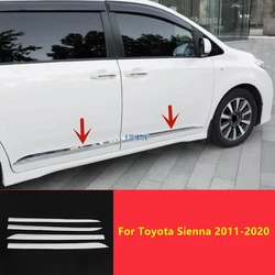 Car Style Side Door Skirt Edge Body Trim With logo Protector Decoration Accessories Exterior Sticker For Toyota Sienna 2011-2020