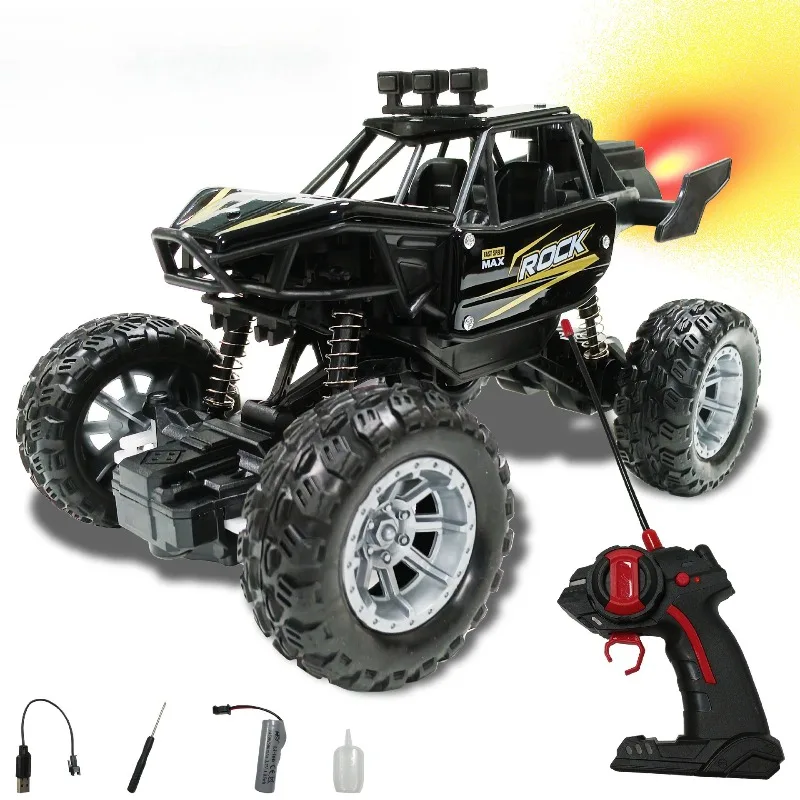 

Радиоуправляемый внедорожный грузовик-краулер из сплава с функцией распыления, светодиодными фарами, перезаряжаемый, высокоскоростной, на пульте управления, для детей