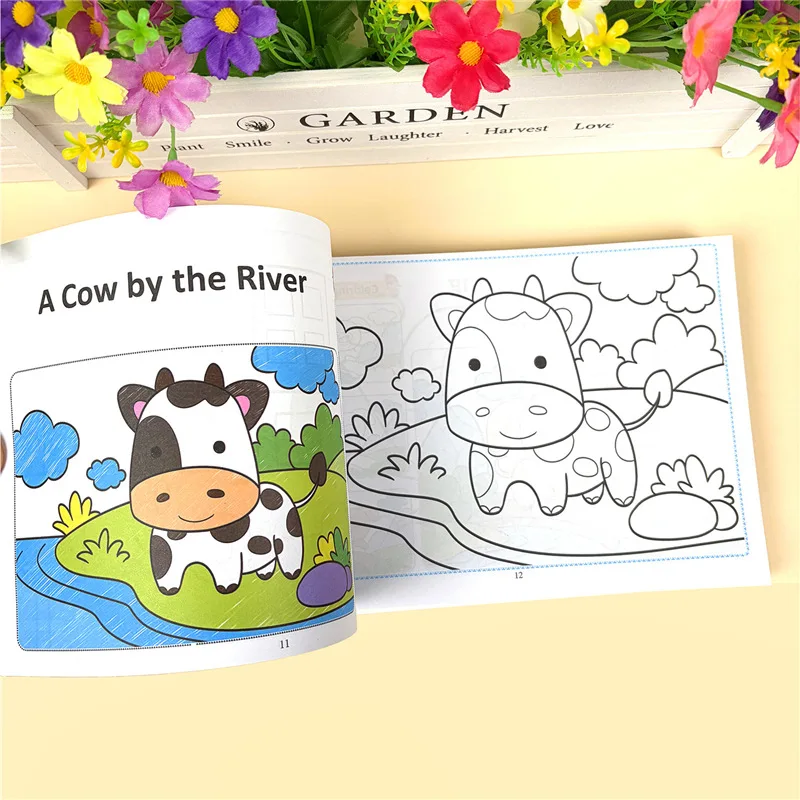 

Книжка-раскраска «Маленький кролик по шагу» для детей от 2 до 6 лет. Научитесь рисовать. Легко отслеживается. Веселая образовательная книга для занятий.