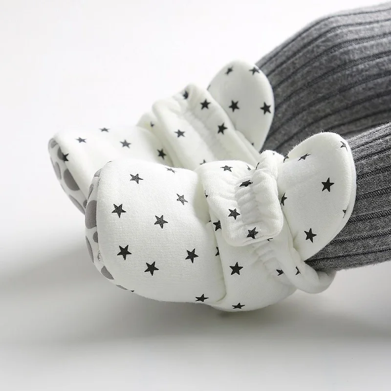 New Baby Socks Shoes Star Toddler First Walkers Booties Cotton Comfort Soft Anti-slip Warm Infant Baby Boy Girl Shoes