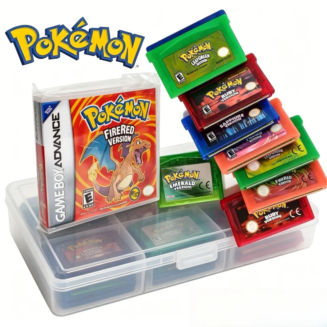Nueva Serie Pokémon 2025: Jade, Red, Leafgreen, Ruby, Sapphire, 5ª Edición, Caja de Juego GBA, Cartucho de Videojuego de 32 bits, Sin Manual