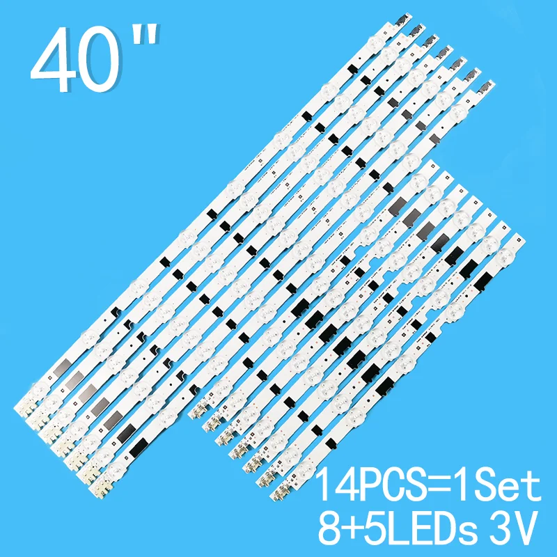 

(New Kit)14 PCS LED strip for Sam-sung UE40F6400AK D2GE-400SCA-R3 D2GE-400SCB-R3 2013SVS40F L8 R5 BN96-25305A 25304 25520A 2552A