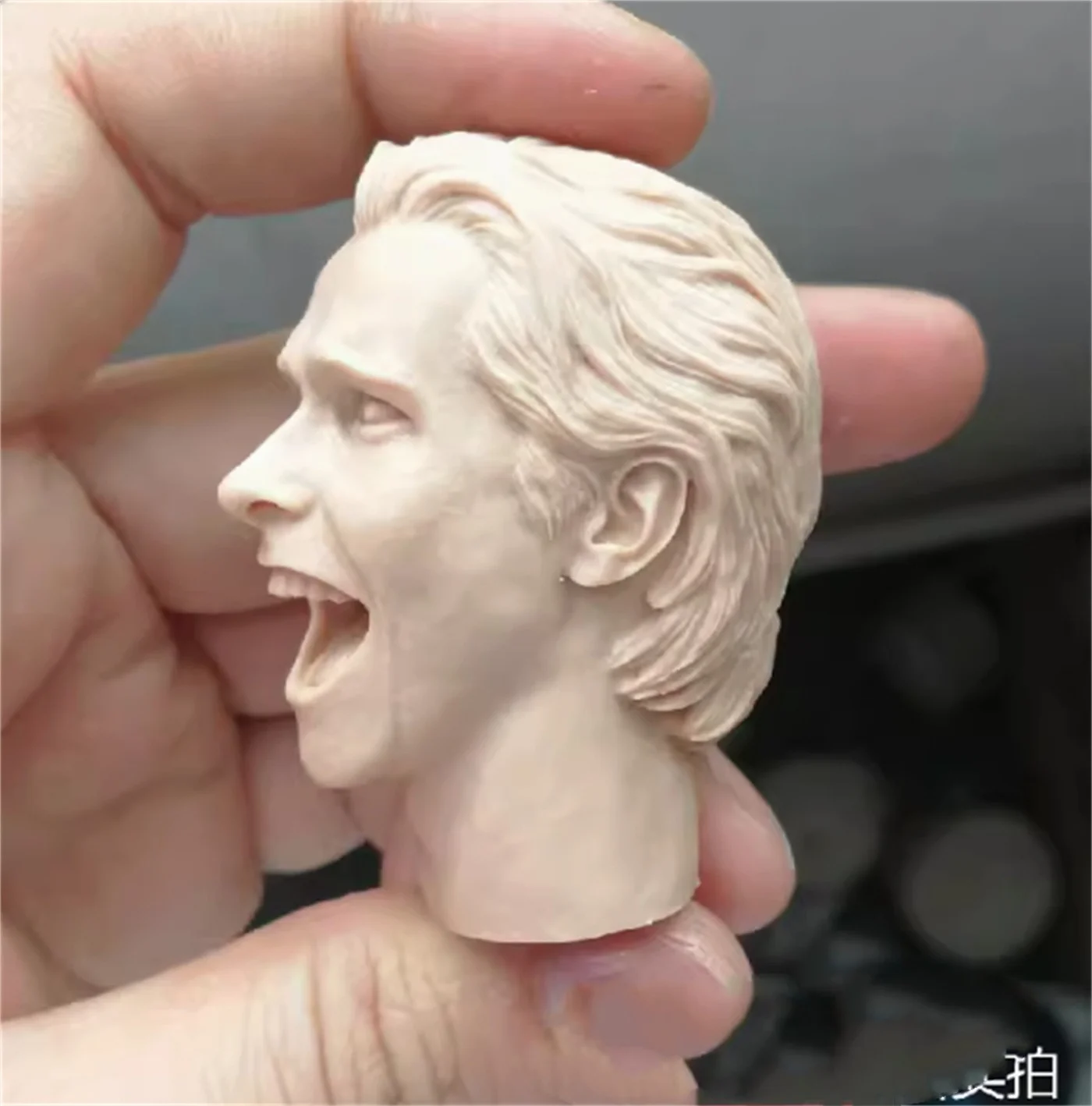 Christian Bale 1/6 Head Sculpture Carving  Open Mouth  Toys Soldier For 12inch TBleague Phicen Action Figure customize