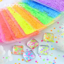 Fluorescent Round Glitter Sequin For Epoxy Resin Mold Filling Colorful Bubble Shape Paillette DIY Jewelry Summer Crafts Material