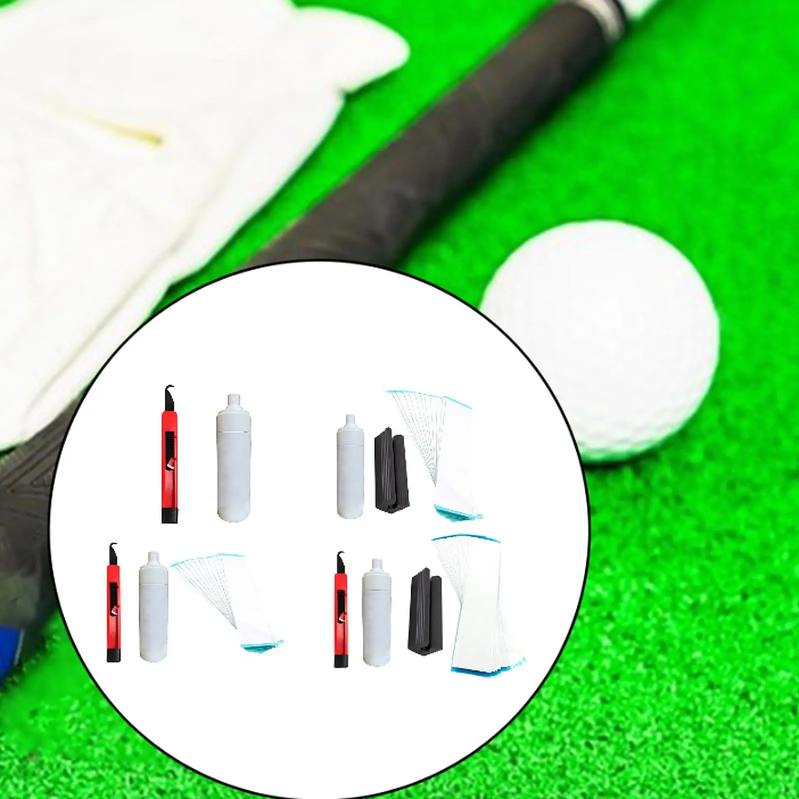 

Комплект для замены ручки для гольфа с зажимными лентами для лезвий с крючком для аксессуаров для гольф-клубов и инструментов для тренировок