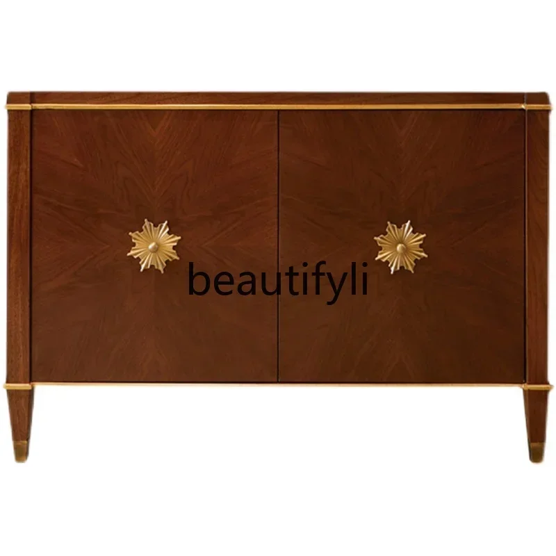 

ls 42American light luxury solid wood porch cabinet parquet shoe cabinet simple living room storage and dining side cabinet