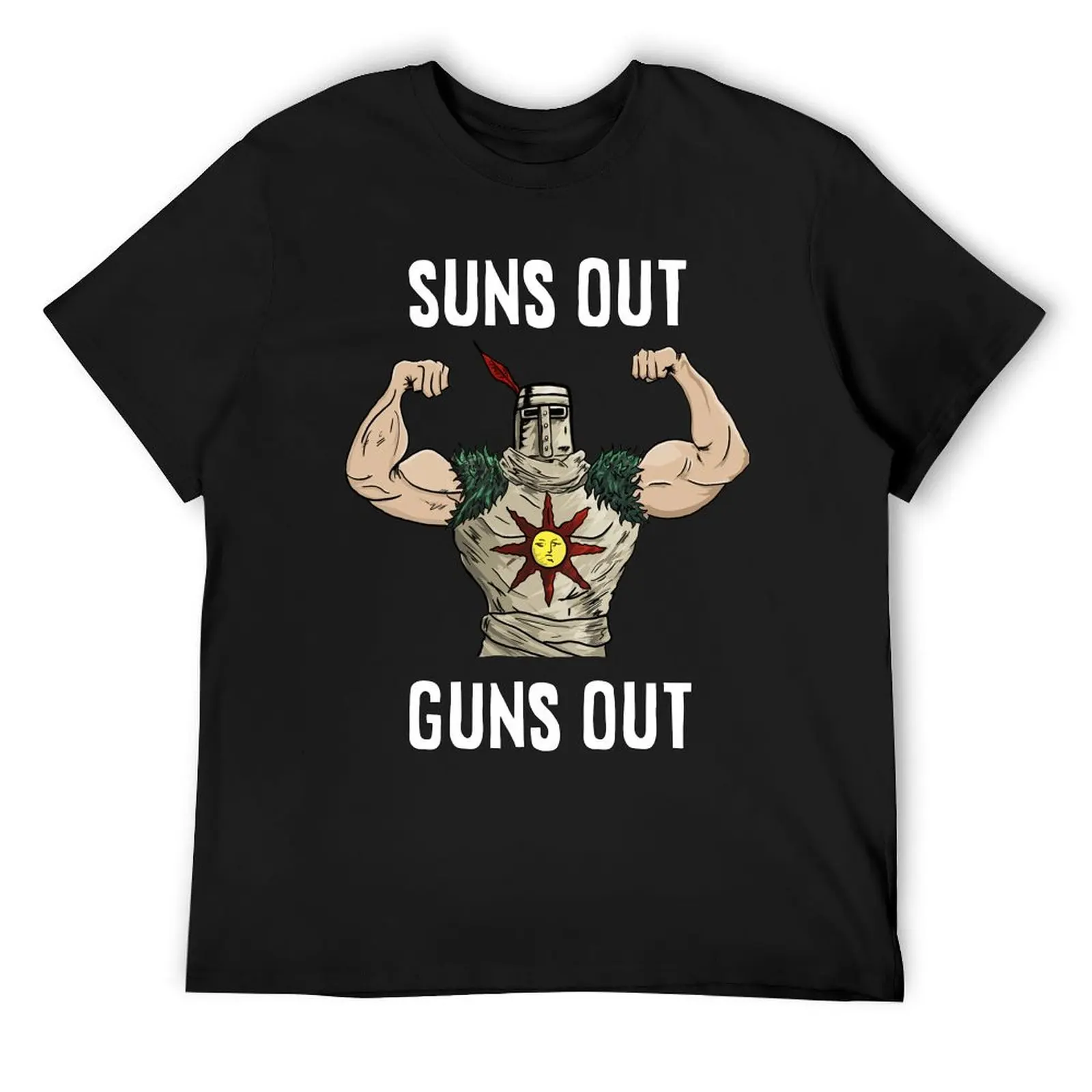 

Suns Out Guns Out T-Shirt anime Aesthetic clothing custom t-shirts big and tall t shirts for men