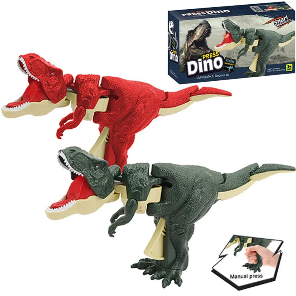 

Children Hand Press Automatic Swing Bite Simulation Model Tyrannosaurus Rex Dinosaur Toys for Kids Chrismas Gift