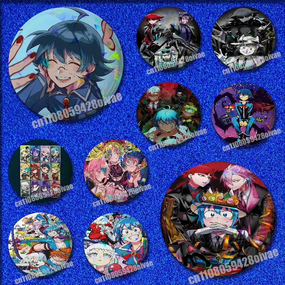 W-Welcome to Demon School Iruma-kun Iruma Suzuki Insignia Badge Case For Accessories Ornament 44mm 32mm Brooch Button Round Pins