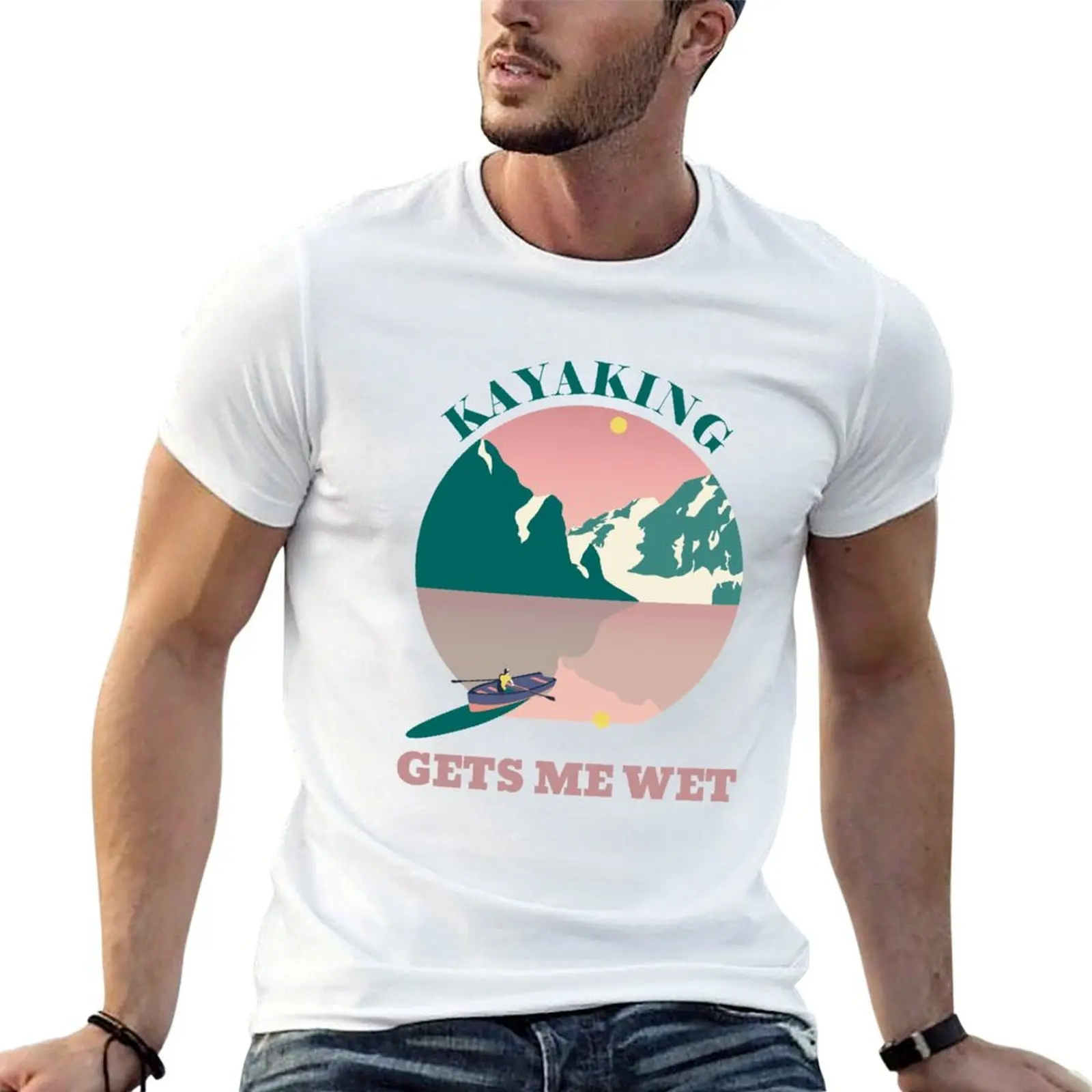 t man T-Shirt shirts Landscape Me dark Wet t Circle humor luxury Gets Kayaking shirt funny