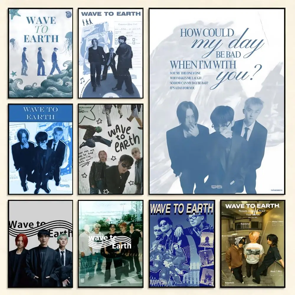 Indie Band Wave to Earth Poster Digital Solvent Print Waterproof PP Fade-Resistant Wall Art Room Decor Gift
