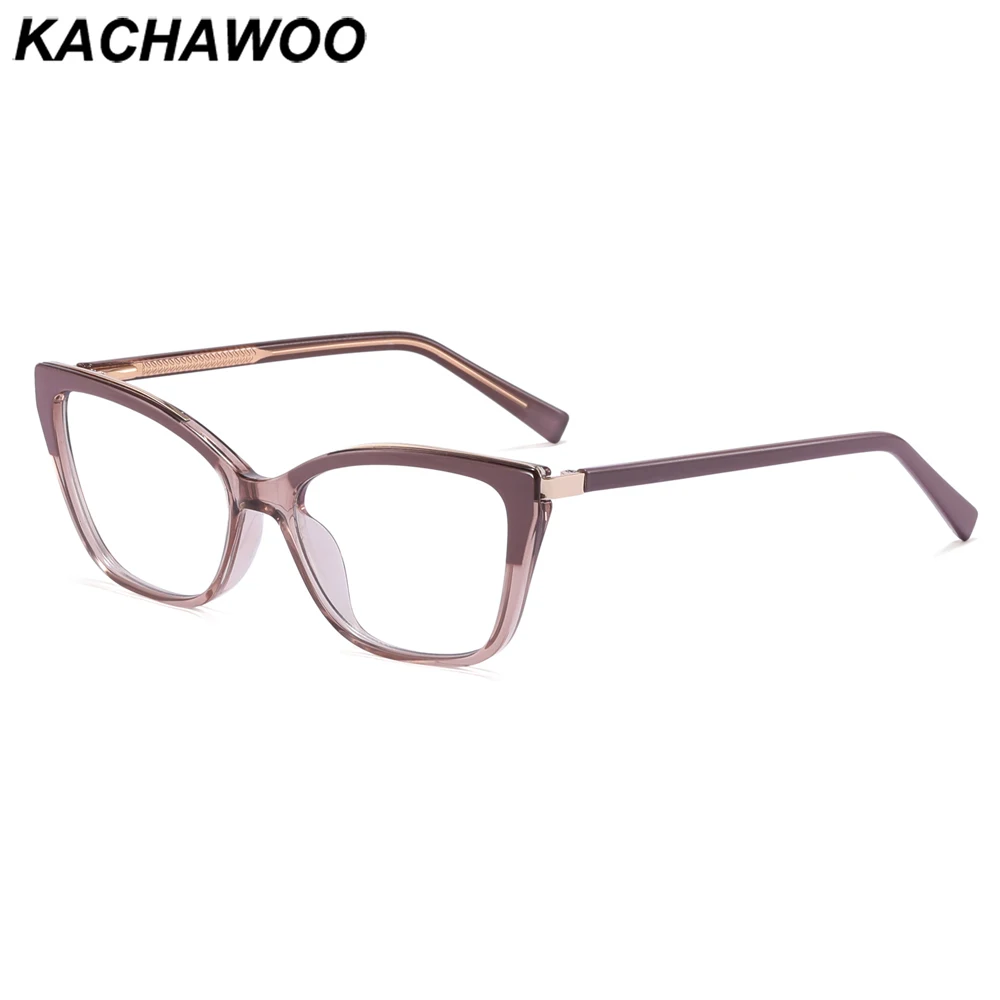 

Kachawoo очки с блокировкой синего света для женщин TR90 ацетатная оправа для очков «кошачий глаз» женские трендовые аксессуары камея фиолетовый розовый