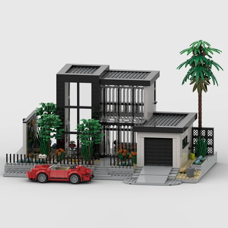 2108 pçs moc caribe praia villa rua lado modelo blocos de construção presentes natal arquitetura montar brinquedos diy criativo crianças
