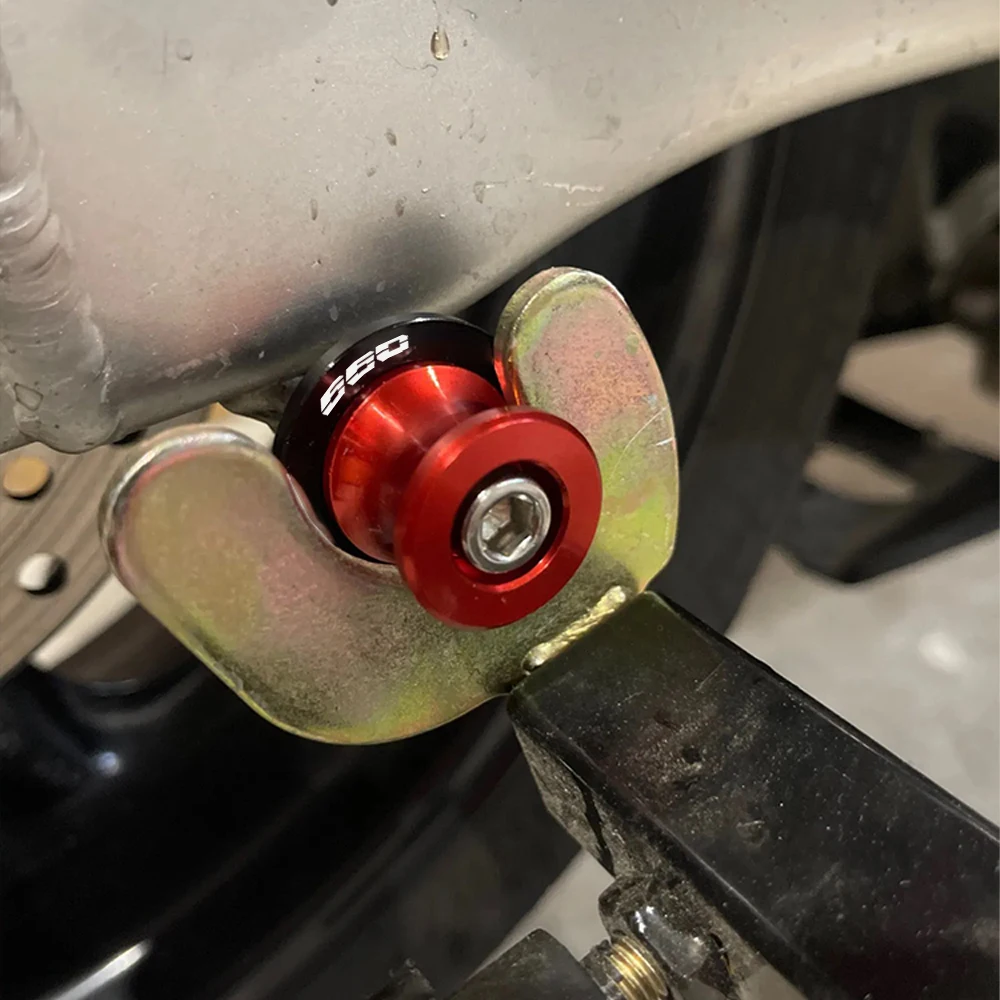 يصلح للانتصار Trident660 ترايدنت 660 2024 2023 2022 2021 دراجة نارية CNC M8 Swingarm بكرة المنزلق حامل مسامير