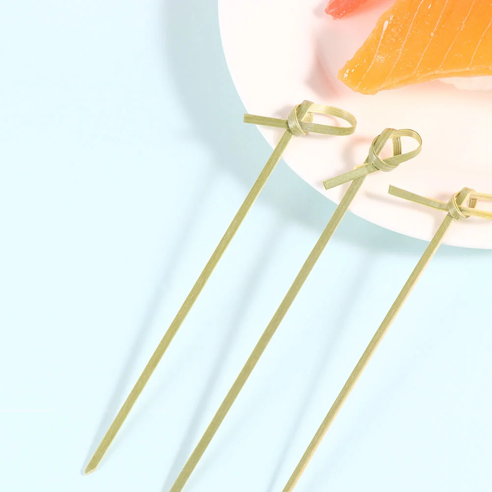 200 Pcs Cocktail Sign Stick Bamboo Picks Food Sticks Decorate Fruit Mixing Drink