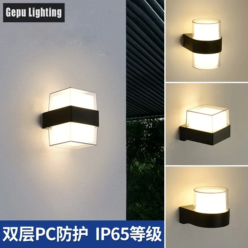 

LED Wall Lamp Outdoor Waterproof Lighting Modern Nordic Style Indoor Wall Lamp Living Room Entrance Garden Light 3W 6W 110V 220V