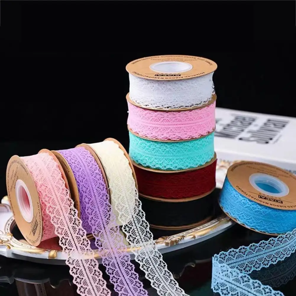 Wide Lace Ribbon Elegant Vintage Lace Ribbon Rolls for Diy Crafts Gift Wrapping Party Decor Exquisite Hollow Patterns for Sewing