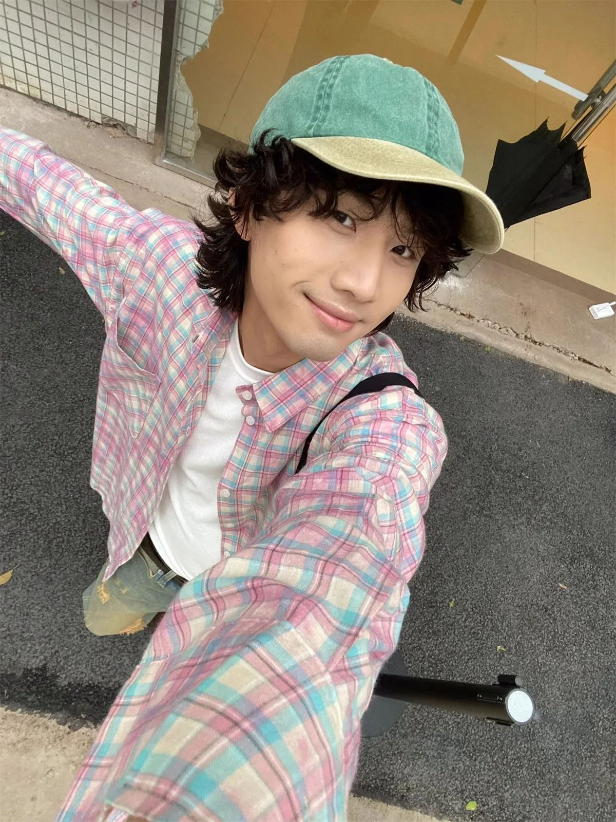 

Vintage American Style Color-Block Plaid Shirt Jacket for Men & Women Loose Fit Casual Spring Summer Autumn Outfit Unisex Blouse