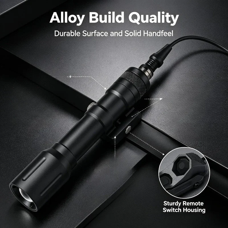 Adjustable Beam Alloy Torch with External Control Button - Game Model Accessories