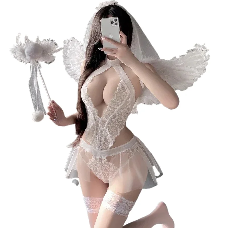 Lencería Sexy, Disfraz de Sirvienta Transparente, Vestido de Cosplay Sexy, Uniformes de Sirvientas, Lencería para Mujer, Traje Sexy de Muñeca Bebé, Falda Sexy