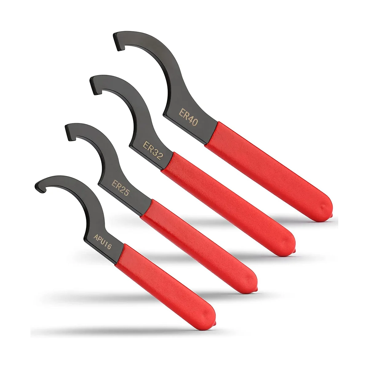 

Coilover Wrench Spanner, 4PCS Non-Slip Spanner Wrench Set, Professional Universal Rubber Handle Wrench Spanner Tool