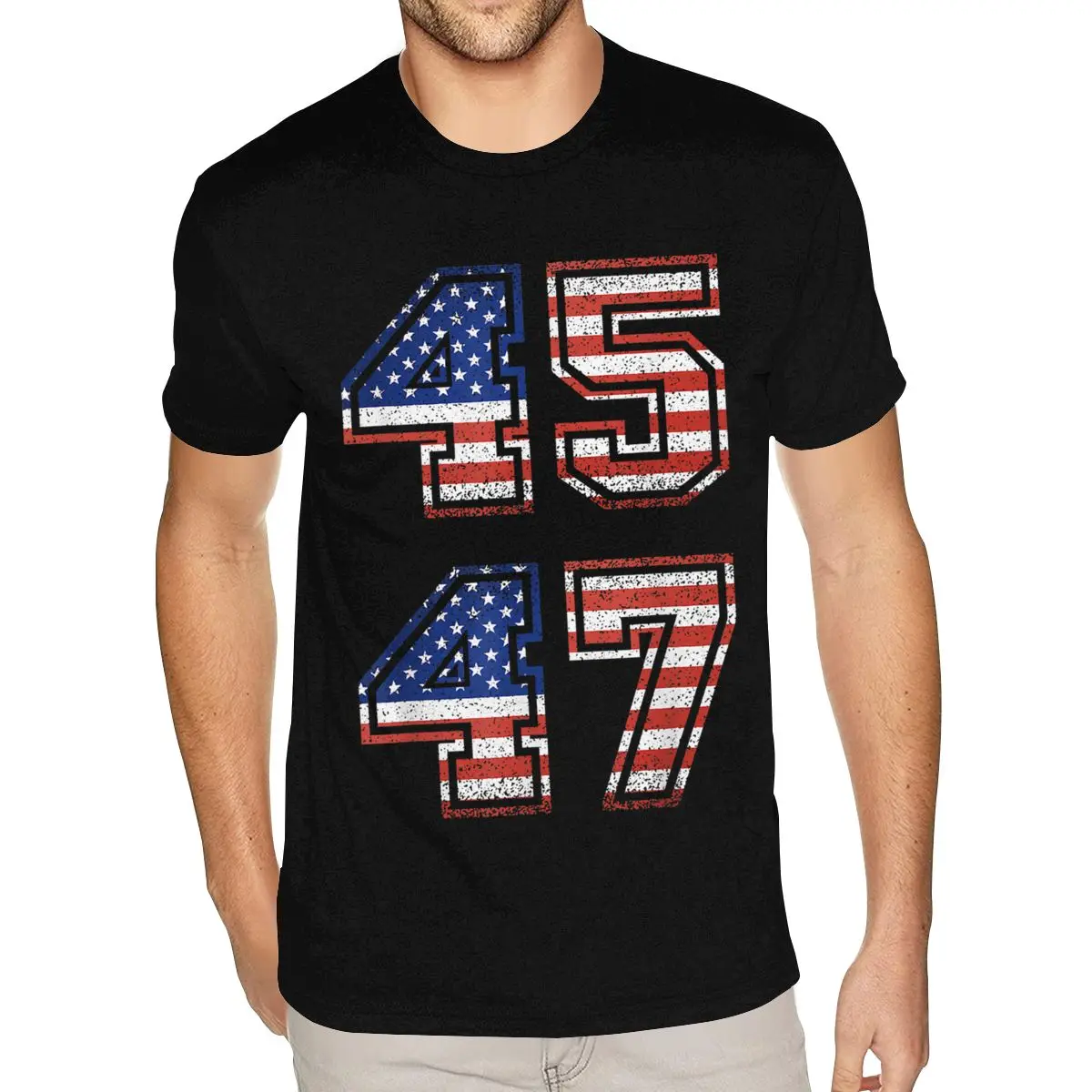 Vintage Usa 45 47 Trump 2024 Maga Funny Donald Trump Merica Photo Tee Shirt Big Size For Men Irish Design Tee Shirts