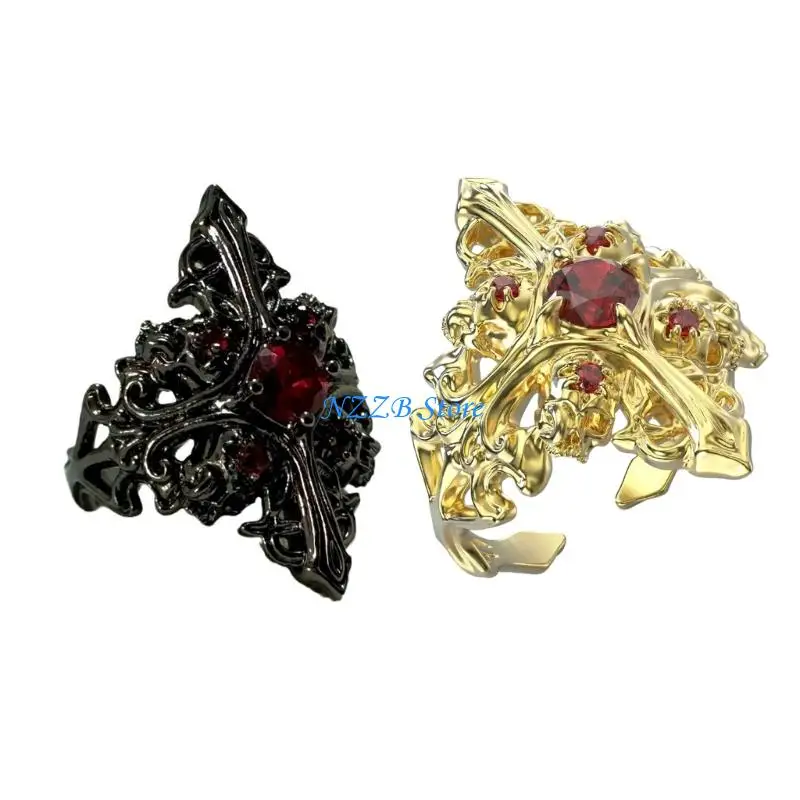 

T21F Vintage Rings Comfortable Rings Gothic Hand Accessory Delicate Rings Suitable for Daily Wear and Various Occasions