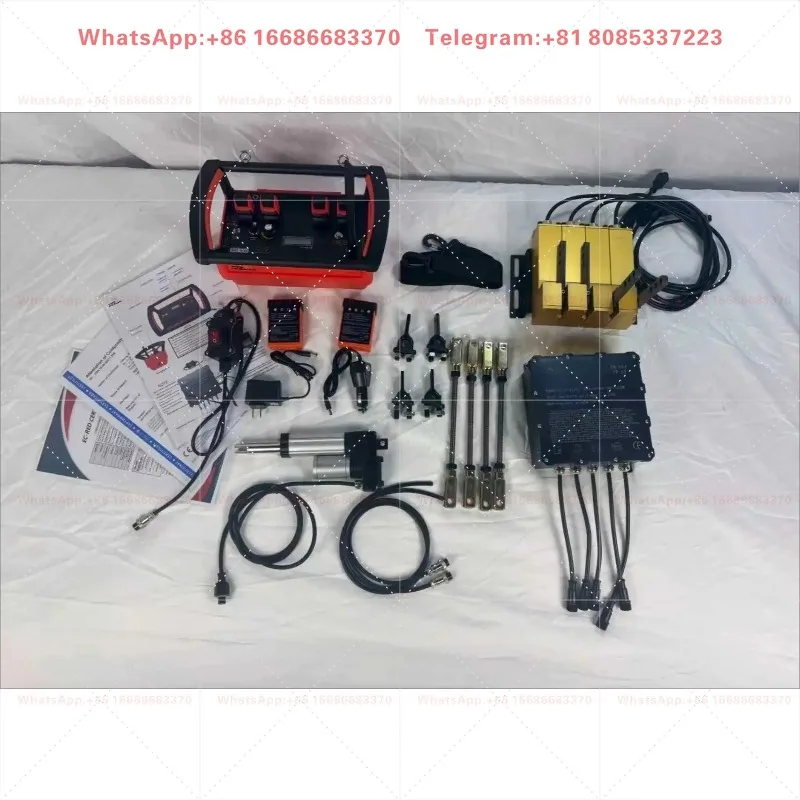 Wireless Radio Crane Remote Control Hydraulic Control Kit with 4 Joysticks, DC 12V/24V, 16kg