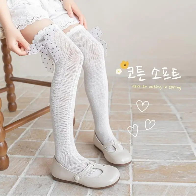 581F 1 쌍 어린이 달콤한 Bowknot 장식 양말 기능 레이스와 프릴 가장자리 생일 및 모임을위한 아기 쌓을 수있는 양말