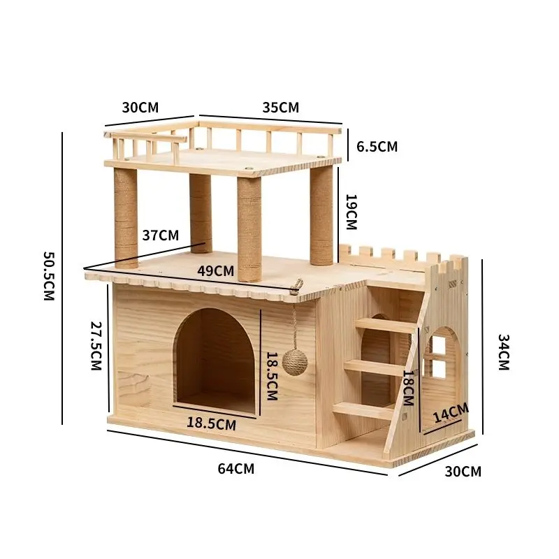 Простая космическая Капсульная рамка из массива дерева для кошек, универсальная Когтеточка для всех сезонов, Роскошная Кошка-вилла