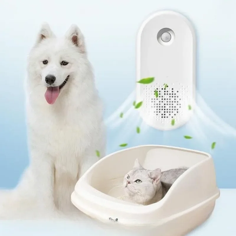 DownyPaws 4000mAh Smart Cat Odor Purifier For Cat Litter Box Deodorizer Pet Toilet Air Purifier Dog Cat Litter Deodorant