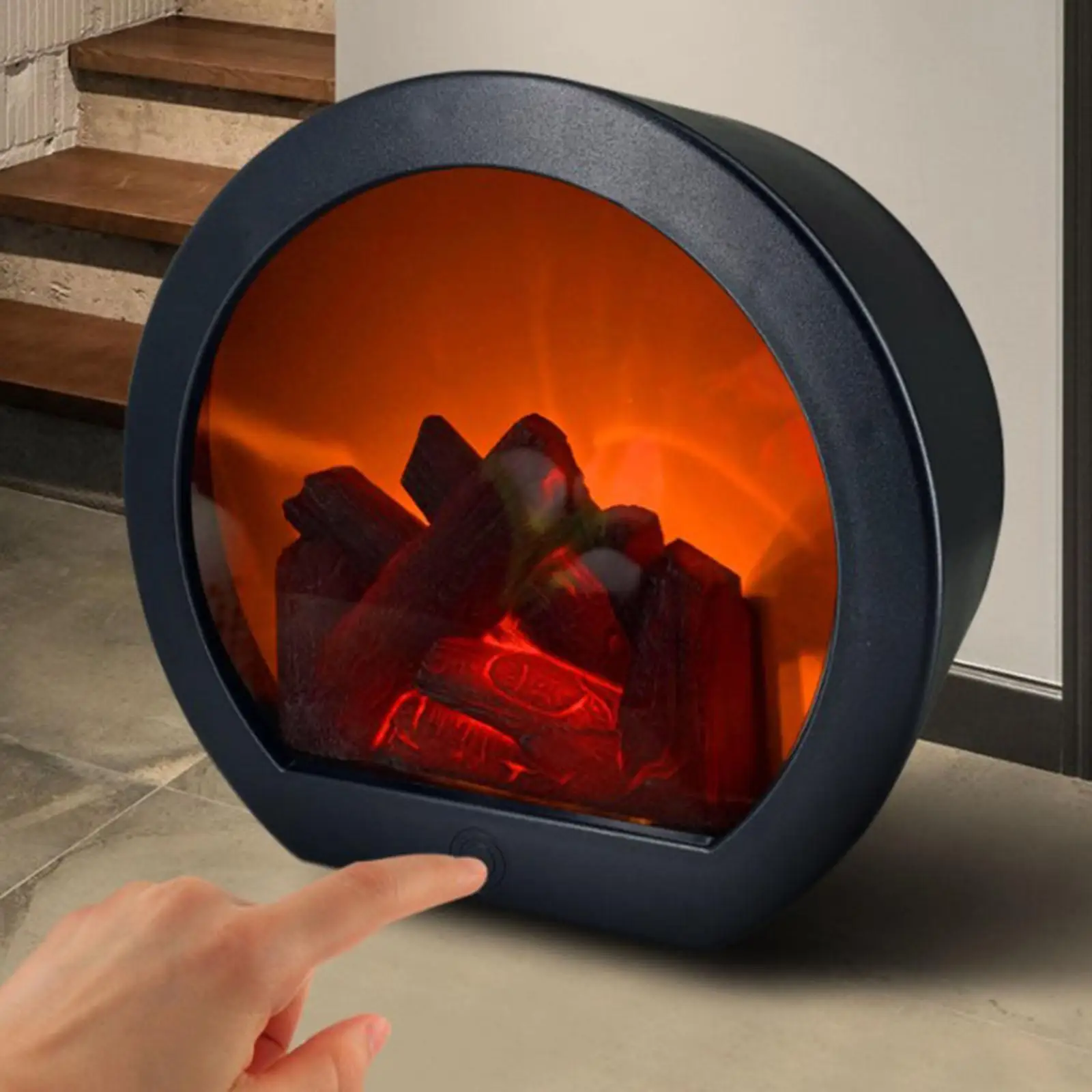 Flickering Flame LED Light USB/Battery Powered Table Lamp Office Decoration