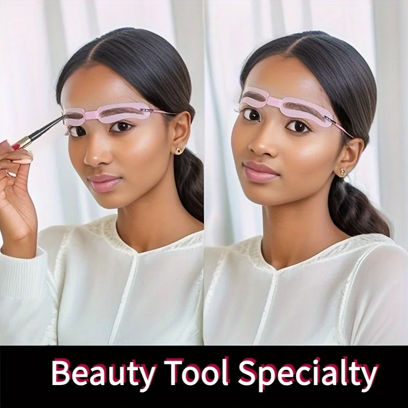 4 Stück verstellbare Abstandshalter für Augenbrauen-Make-up-Vorlagen, wiederverwendbares Schablonenwerkzeug für Anfänger für Augenbrauen-Schönheitsbegeisterte
